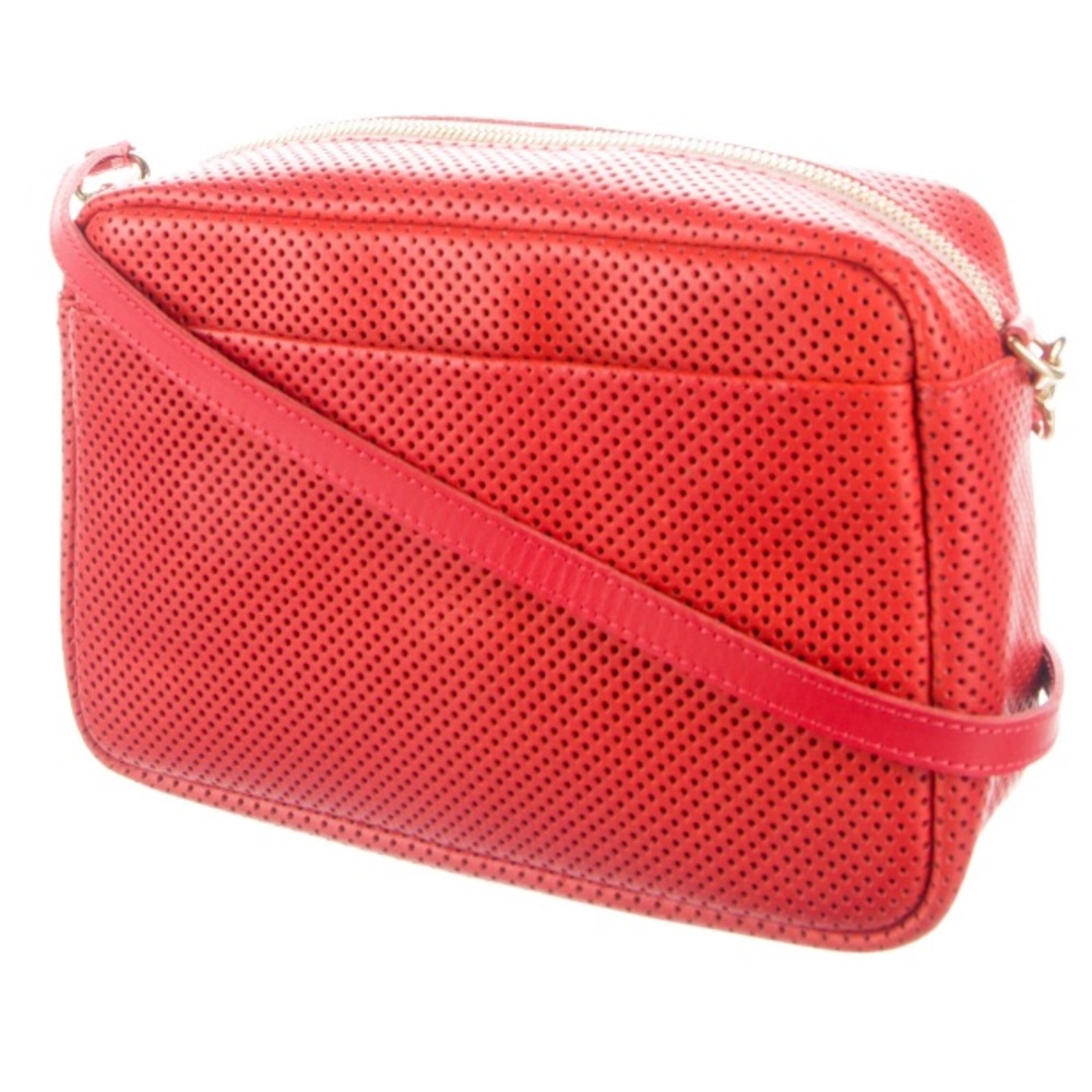 Clare V. Marisol Crossbody Perforated Leather Bag